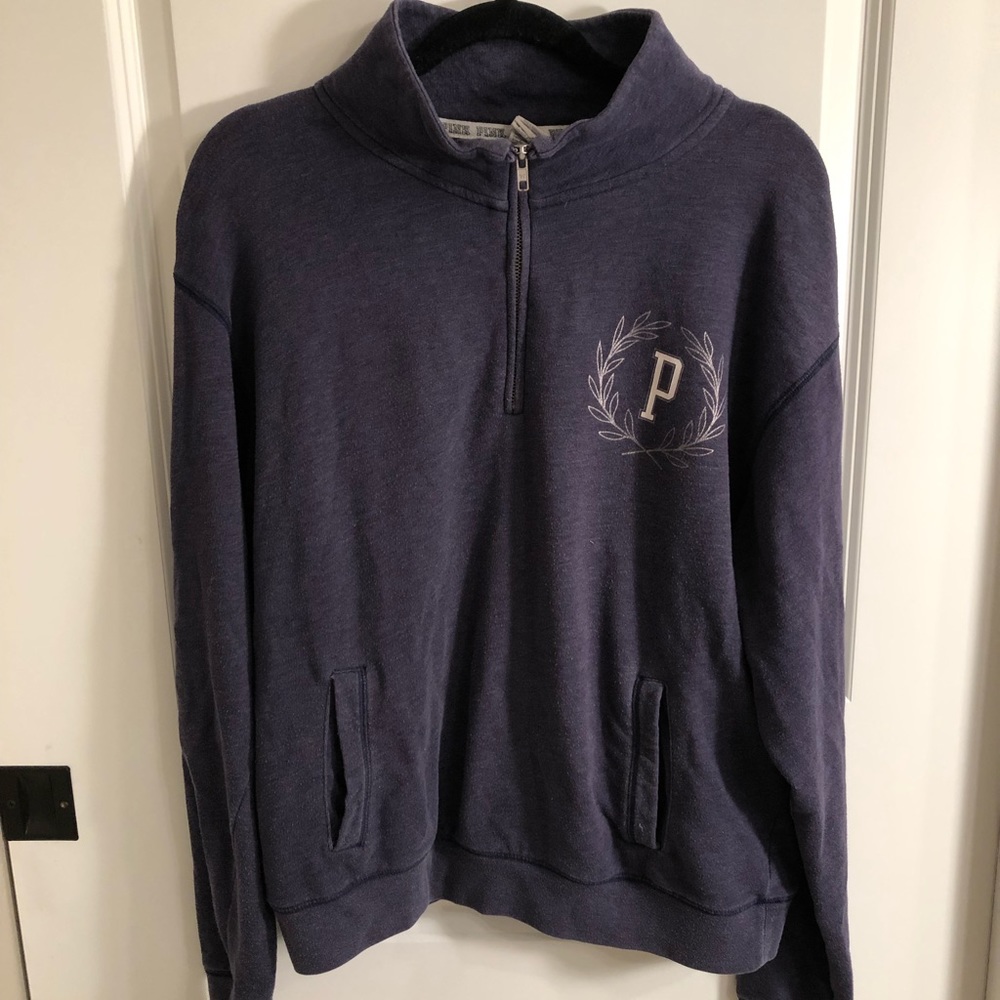 PINK Purple Quarter Zip. L.